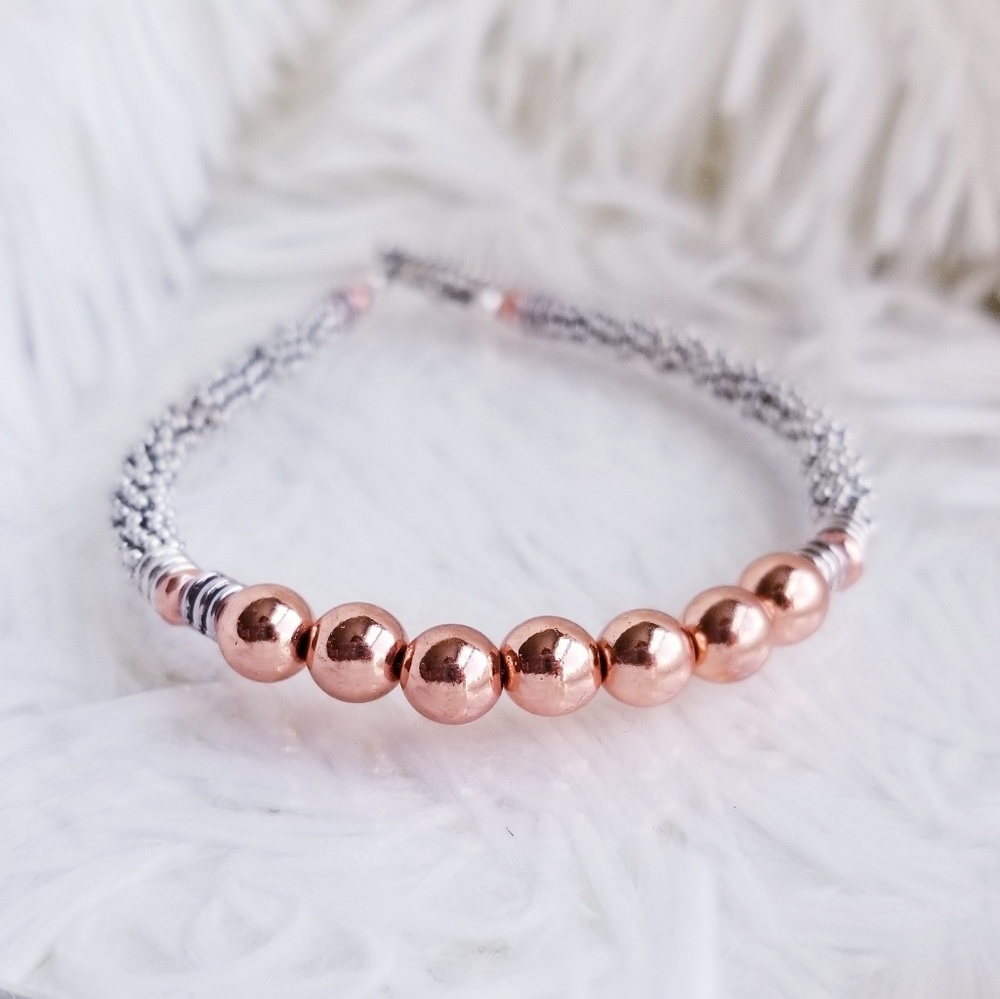 Rose Gold & Silver Toggle Bracelet